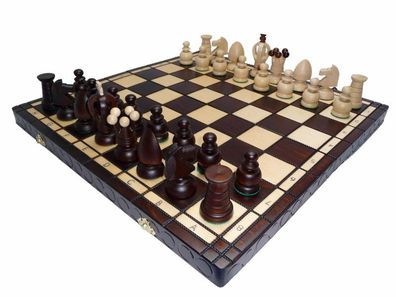 Schach Schachspiel Royal Large Kings 44 x 44 cm Holz Neu Holz