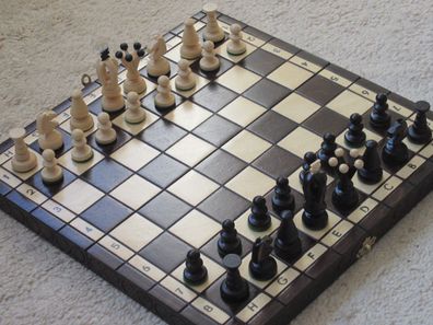 Schach Schachspiel Royal 36 x 36 cm super Günstig Holz Neu braun
