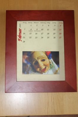 Fotokalender im edlen Holzrahmen zum Sonderpreis, Kalender