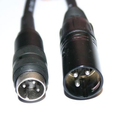 Small Klein Tuchel DIN 3pol male XLR male vintage Adapter Kabel analog