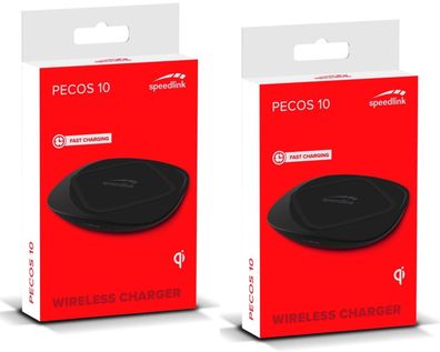 2x PACK Wireless Charger QI Ladegerät 10W Kabellos Induktive Ladestation Lader
