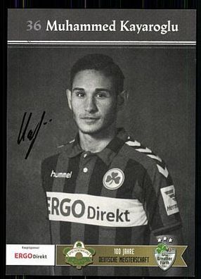 Muhammed Kayaroglu SpVgg Greuther Fürth 2014-15 Original Signiert + A 85218