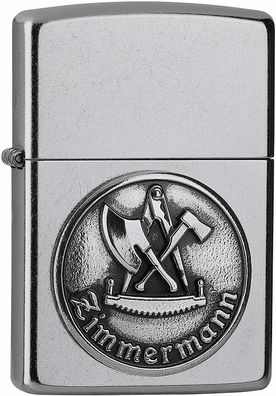 ZIPPO Feuerzeug 2006328 Carpenter Handwerk Emblem Zimmermann