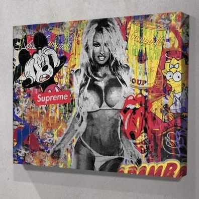 Pop Art - Street Art - Leinwandbild - Aufhängefertig - Deko - Poster - Kunst - XXL