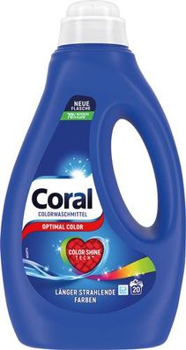 Coral Optimal Color, Colorwaschmittel flüssig 20 WG