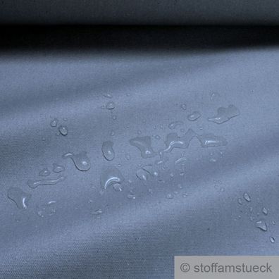 Stoff Baumwolle Polyester Rips grau beschichtet Polsterstoff wasserabweisend