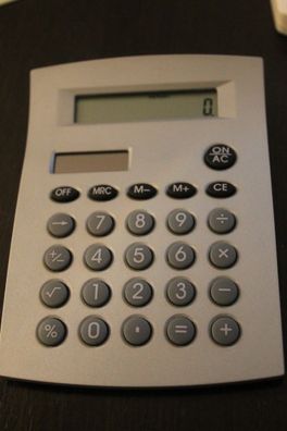 Philippi Sum Tischrechner, Kalkulator, Taschenrechner, Nickel mattiert; B-Ware