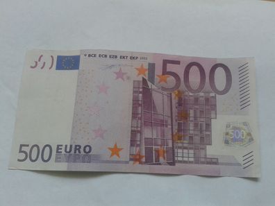 Original 500 euro 2002 Banknote Geldschein Wim Duisenberg seltene XOO Serie