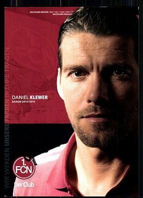 Daniel Klewer1 FC Nürnberg 2014-15 Original Signiert + A 85441