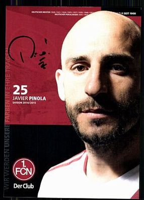 Javier Pinola 1 FC Nürnberg 2014-15 Original Signiert + A 85452