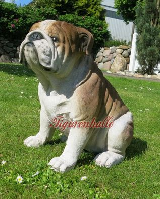 Englische Bulldogge Hundefigur Hund Haustier Figur Skulptur Dekoration Tier neu