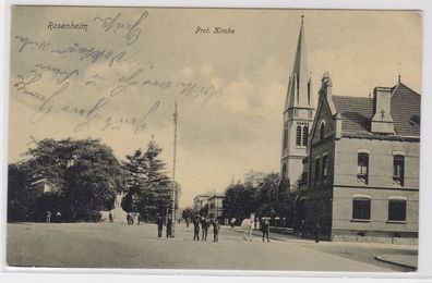 07849 Ak Rosenheim protestantische Kirche 1910