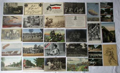 100 Ansichtskarten Militär Motive Soldatenaufnahmen Patriotika (107611)