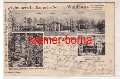 10537 Mehrbild Ak Gruss aus der Dölauer Heide b. Halle S. Soolbad Waldhaus 1899