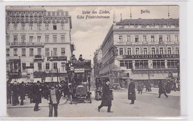18686 AK Berlin - Unter den Linden, Ecke Friedrichstrasse, Doppeldecker Bus 1911
