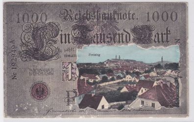 18969 Banknoten Ak Freising Totalansicht 1908