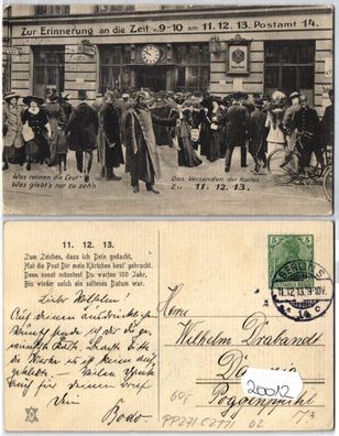 20012 DR Ganzsachen Postkarte PP27/ C211/02 Berlin Datumsspielerei 1913