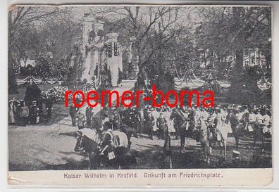 20164 Ak Kaiser Wilhelm in Krefeld Ankunft am Friedrichsplatz 1906