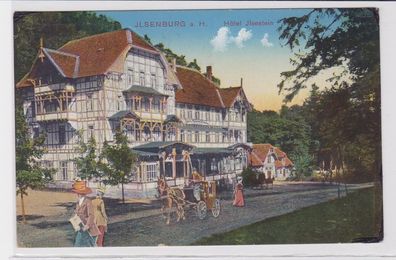 21079 AK Ilsenburg am Harz - Hôtel Ilsestein davor Pferdekutsche, Feldpost 1916