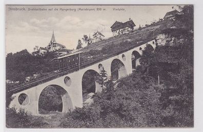 21181 Ak Innsbruck Drahtseilbahn auf die Hungerburg Viadukte 1912