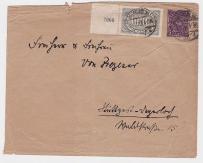 23190 DR Ganzsachen Umschlag PU71 von Berlin nach Stuttgart 1923