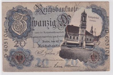 28731 Banknoten Ak Königsbrück Rathaus 1911
