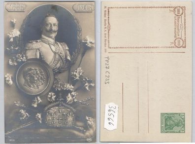 36566 DR Ganzsachen Postkarte PP27/ C233 Kaiser Wilhelm II Regierungsjubiläum1913