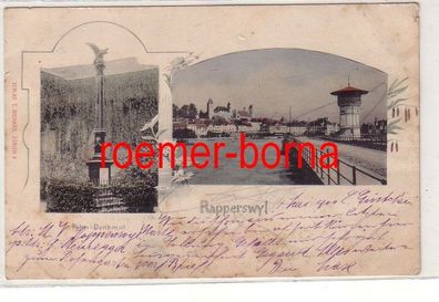 38782 Ak Rapperswyl Rapperswil Schweiz Palm-Denkmal 1900