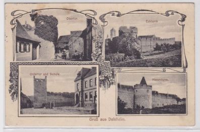 42622 Mehrbild Feldpost Ak Gruß aus Dalsheim 1915