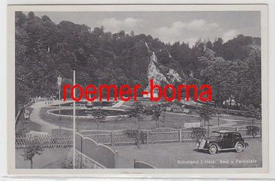 42743 Ak Rübeland im Harz Bad und Parkplatz um 1940