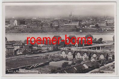 49487 Foto Ak Kehl am Rhein Blick auf Straßburg um 1940