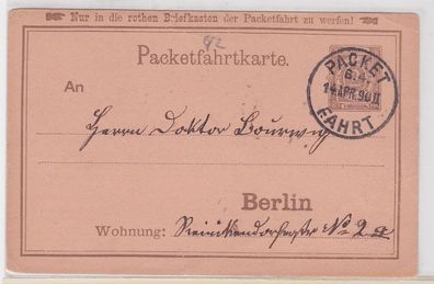 56681 Privatpost Berliner Packetfahrtkarte 14.4.1890
