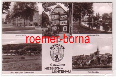 61004 Mehrbild Ak Gruß aus Hessisch-Lichtenau Rathaus, Stadtschule usw. 1950