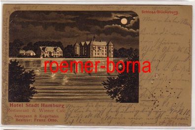 61931 Ak Schloss Glücksburg Hotel Stadt Hamburg 1904