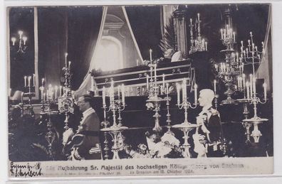 64627 AK Die Aufbahrung seiner Majestät des Königs Georg von Sachsen 1904