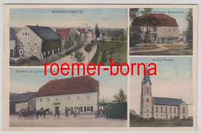 66822 Mehrbild Ak Marschwitz Rittergut, Gasthof zur grünen Tanne, Kirche 1911