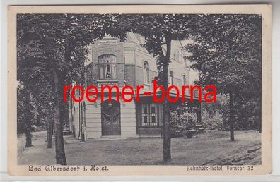 67029 Ak Bad Albersdorf in Holstein Bahnhofs-Hotel 1916
