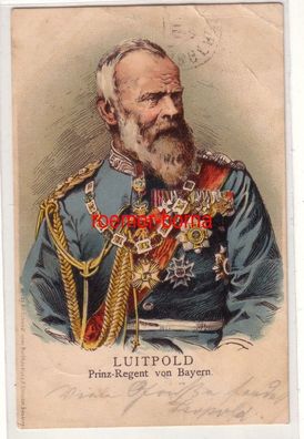 69298 Ak Lithographie Luitpold Prinz-Regent von Bayern 1901