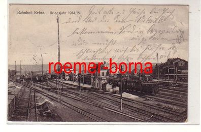 69331 Feldpost Ak Bahnhof Bebra Gleisansicht Kriegsjahr 1914/15