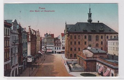 71889 Feldpost Ak Posen alter Markt und Hauptwache 1917