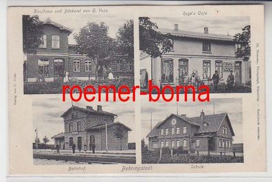 73286 Mehrbild Ak Behringstedt Kaufhaus, Bäckerei, Café, Bahnhof, Schule 1907