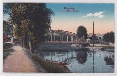 73418 Ak Rosenheim Partie a.d. Mangfallbrücke um 1910