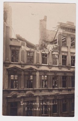 73591 Foto Ak Berlin Zerstörungen am Hause Palisadenstraße 7, März 1919