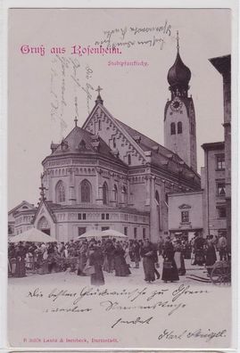 73951 AK Gruß aus Rosenheim - Stadtpfarrkirche 1901