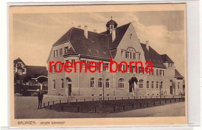 74181 Ak Balingen Neuer Bahnhof um 1920