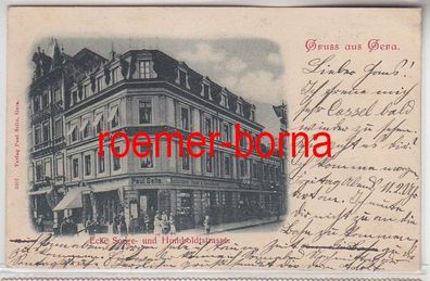 74307 Ak Gruß aus Gera Ecke Sorge- und Humboldtstrasse 1899