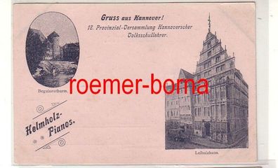 74379 Ak Gruss aus Hannover Werbung Helmholz-Pianos um 1900