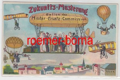75248 Ak Zukunftsmusterung Ballon der Militär Ersatz Commission um 1915