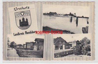 75486 Mehrbild Ak Breiholz Landkreis Rendsburg Gasthaus Nord-Ostsee-Kanal um1950