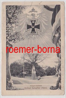 76826 patriotische Ak Solbad Salzgitter Harz Krieger-Denkmal 1918